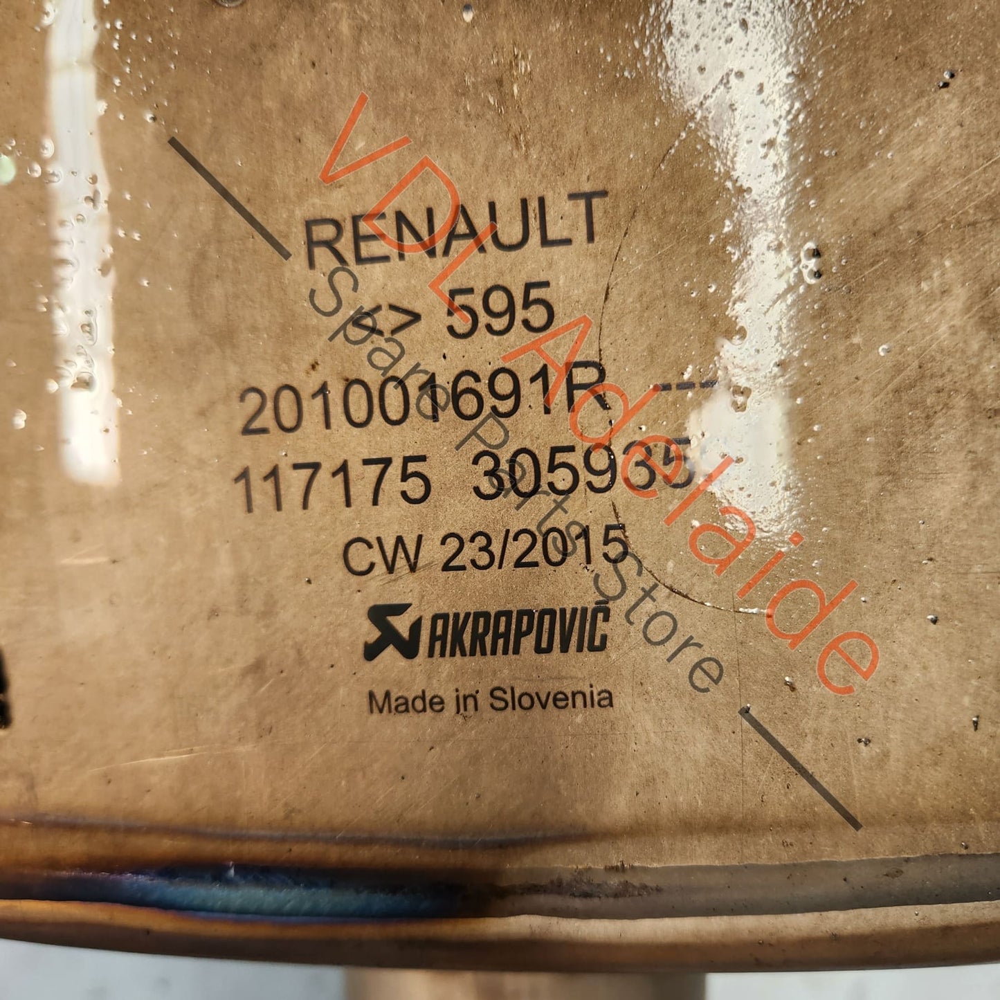 Renault Megane RS250 RS265 RS275 Akrapovic Titanium Exhaust 201001691R