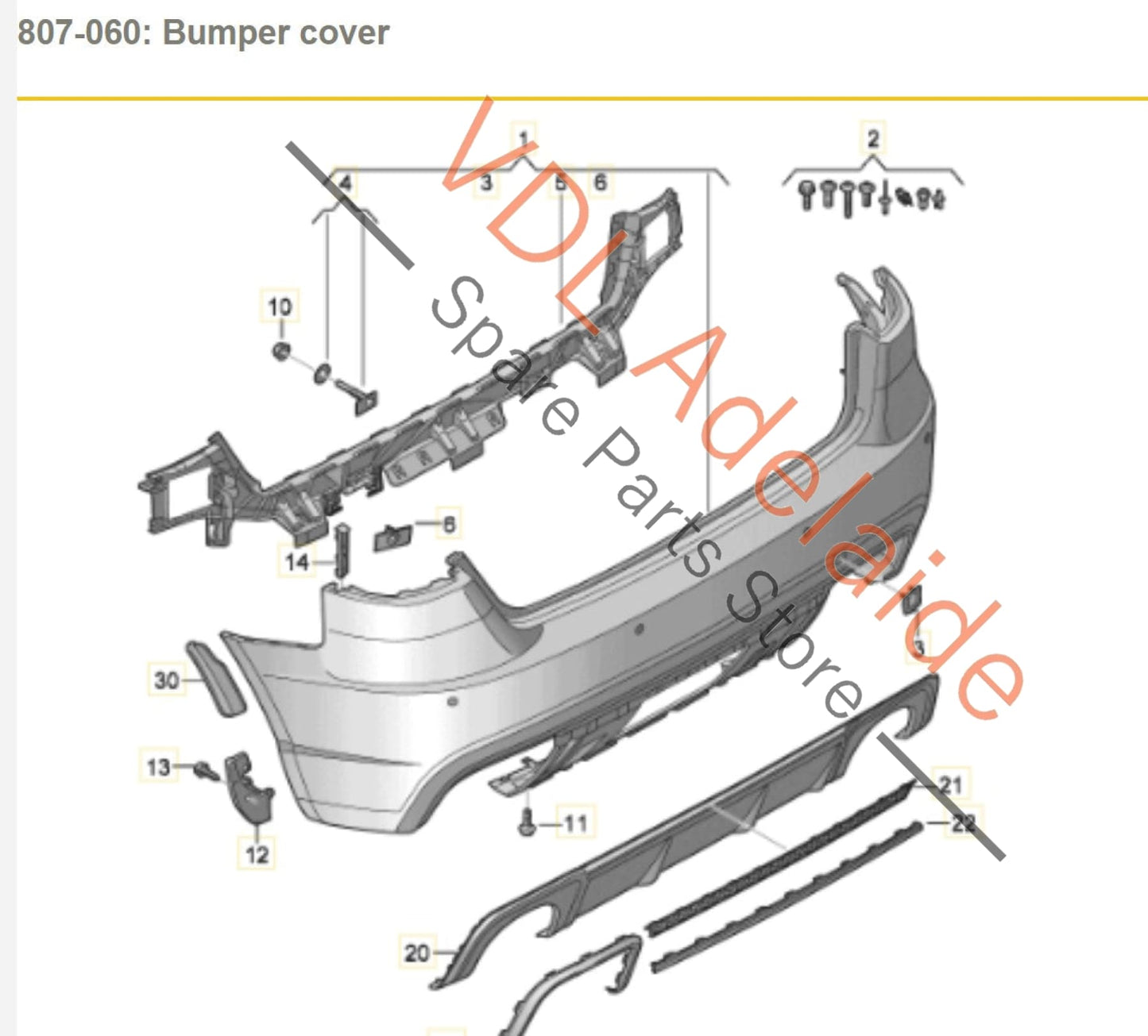 Audi RS3 8V Pre-facelift Rear Bumper Cover Assembly Complete w Lower Spoiler