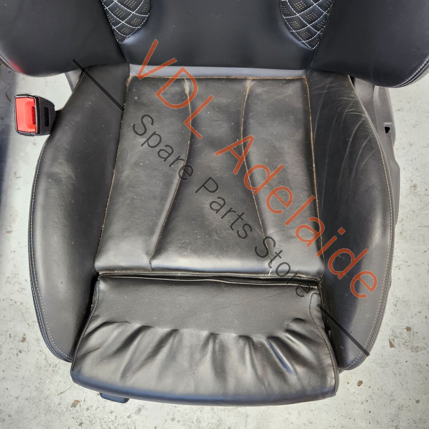 Audi RS3 8V Set of Diamond Stitch Seats Front & Back Black Leather ***CONDITION POOR***