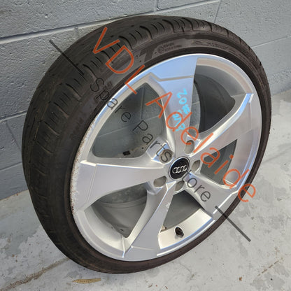 Genuine Audi 8V S3 RS3 5 Spoke 19 x 8 ET49 Rotor Design Alloy Wheel with Tyre #02 8V0601025CE