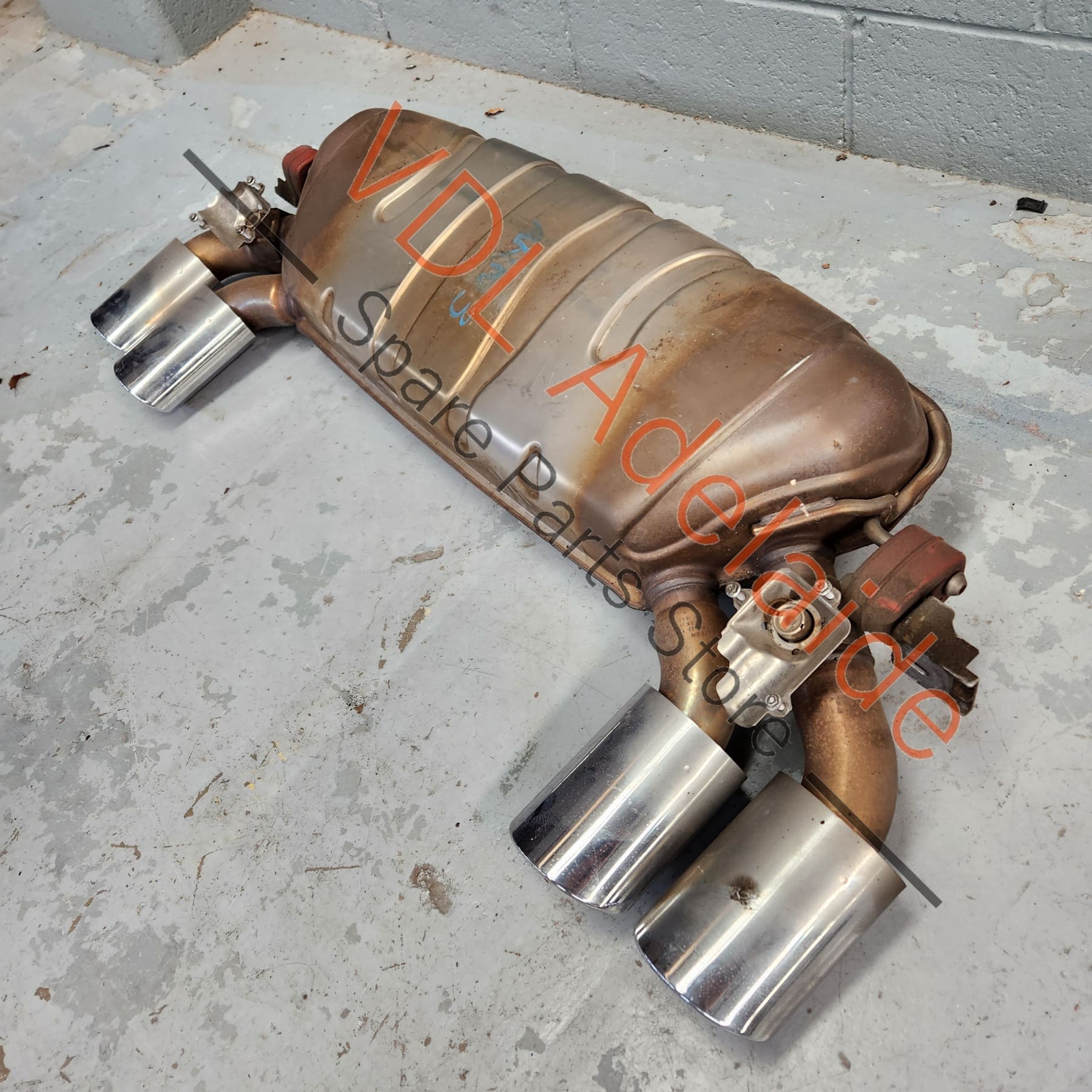 VW Golf R MK7 Rear Exhaust Muffler with Chrome Tips VDL Adelaide