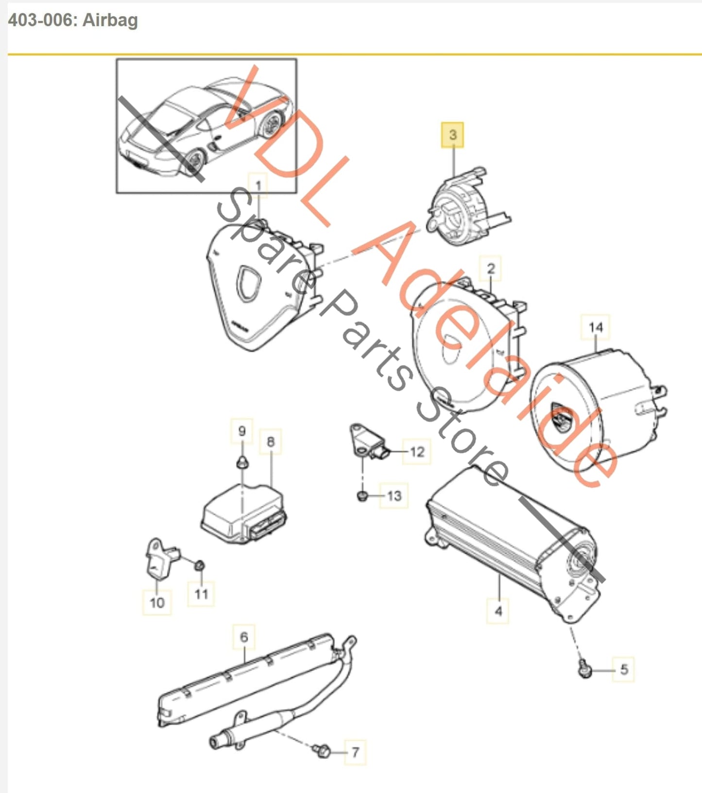 Porsche Steering Squib Slip Ring Clockspring 95565221112