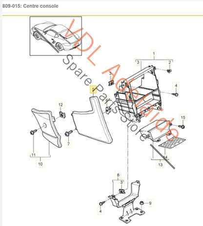 Porsche 911 Boxster Cayman Right Side Dash Trim Panel Black 99755311805