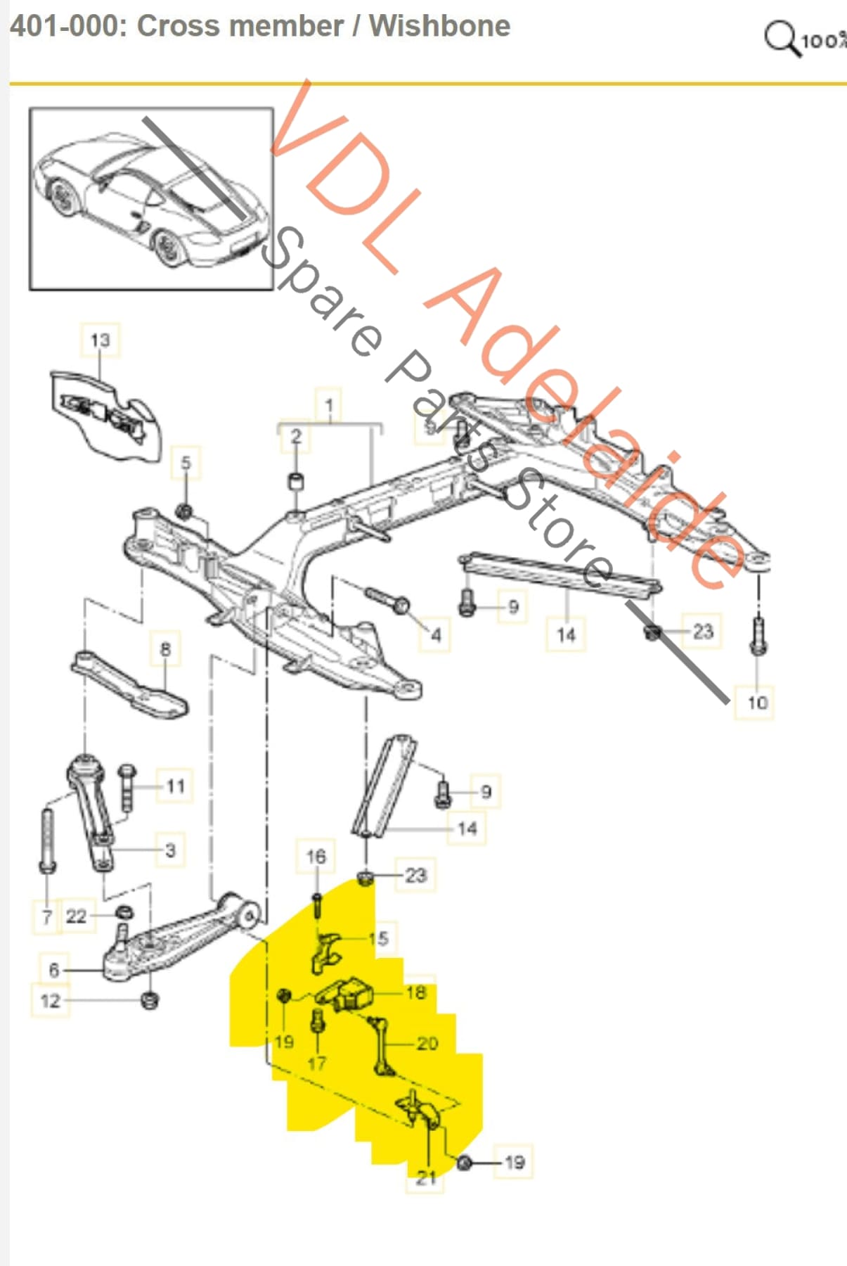 Porsche 911 Cayman Boxster Front Suspension Level Sensor 99763112100