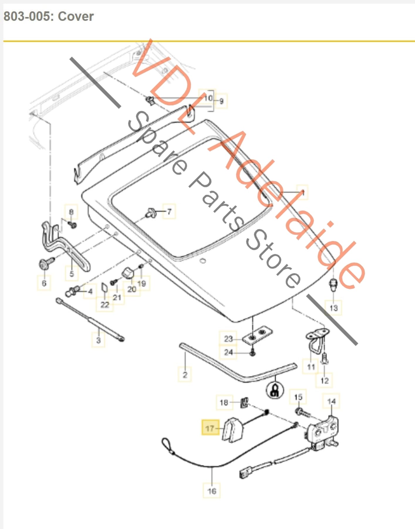 Porsche Cayman Boxster Rear Hatch Trunk Lid Actuator Opening 98751211700