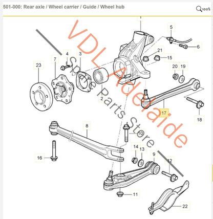 Porsche 911 Boxster Cayman 2x Rear Track Rod Arms Suspension 99733104504