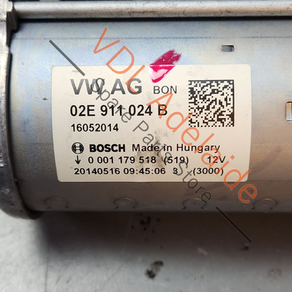 VW Golf MK7 1.1KW Starter Motor Bosch 02E911024B