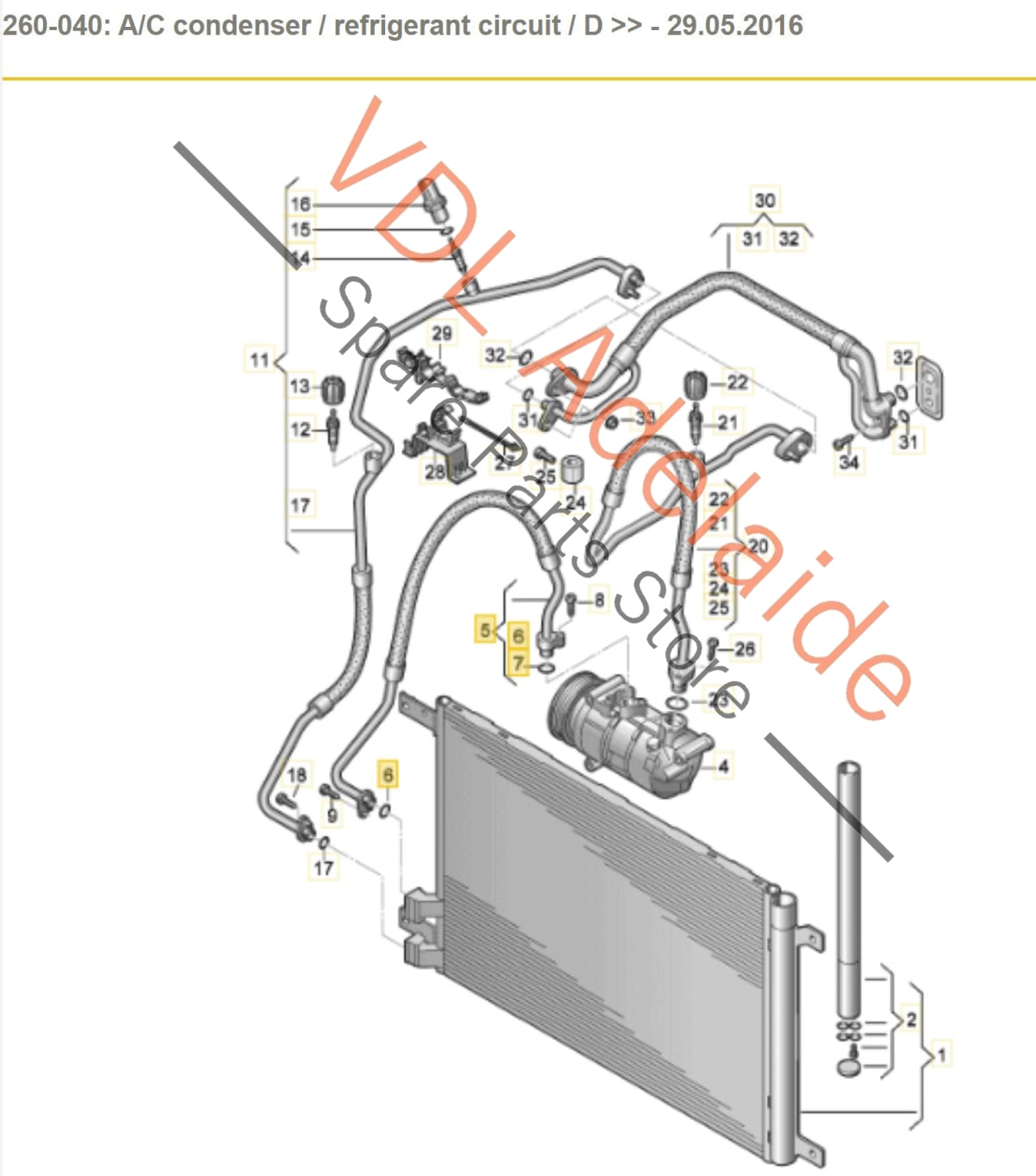 VW Golf MK7 Refrigerant AC Hose Line Pipe 5Q0816721M