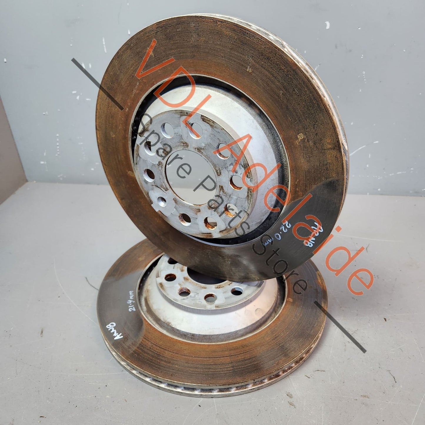 VW Golf R 2x Rear Vented Disc Brake Rotors 310 x 22 mm