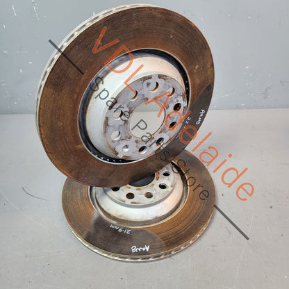 VW Golf R 2x Rear Vented Disc Brake Rotors 310 x 22 mm