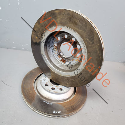 VW Golf R 2x Rear Vented Disc Brake Rotors 310 x 22 mm