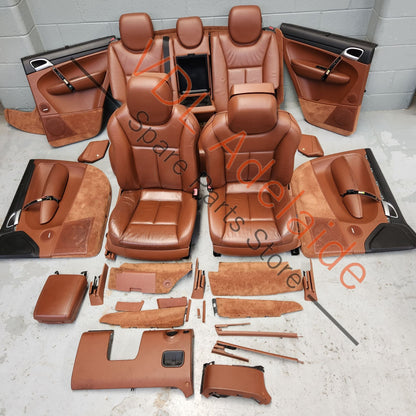 Porsche Cayenne 9PA 955 957 Turbo Natural Leather Interior Trim Set Seats & Door Cards Chestnut Brown