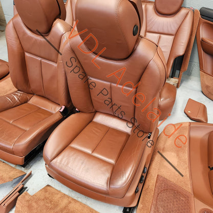 Porsche Cayenne 9PA 955 957 Turbo Natural Leather Interior Trim Set Seats & Door Cards Chestnut Brown