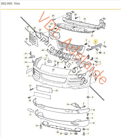 OEM Porsche Cayenne 9PA 955 957 Front Left Bumper Guide Rail bracket 95550504910 7L5807049B