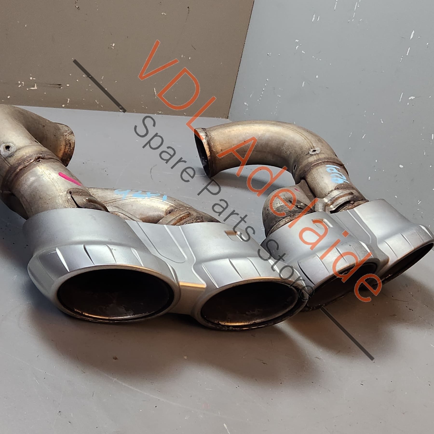Porsche Cayenne 9PA 955 957 Turbo GTS Turbine Exhaust Tip Tips Set L