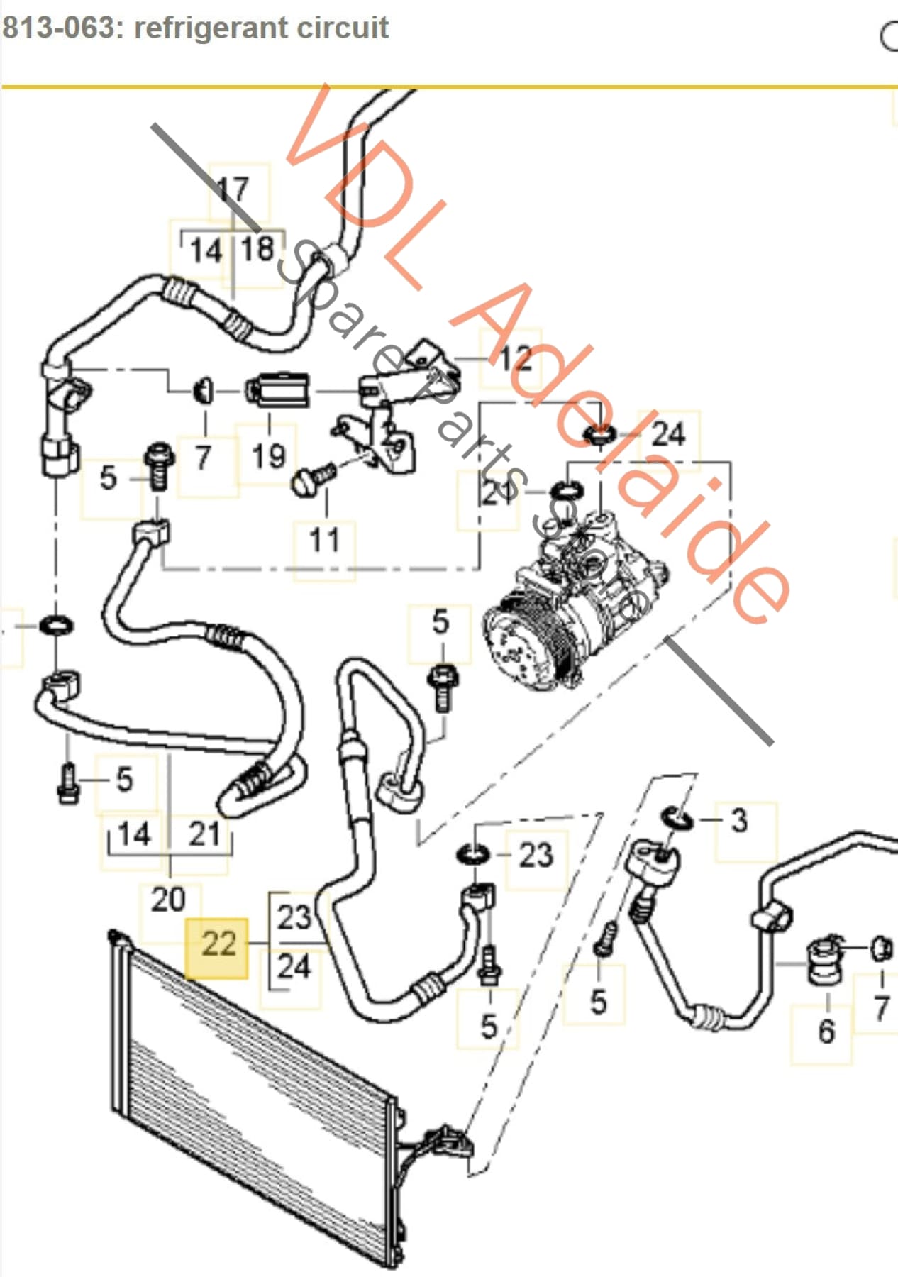 Porsche Cayenne 9PA 955 957 AC Hose Pipe 7L5820721