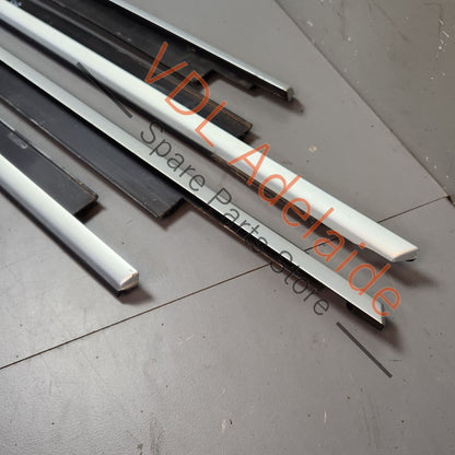 Audi A3 S3 RS3 Exterior Lower Door Window Molding Set Silver Aluminium Matt 8V4853283B