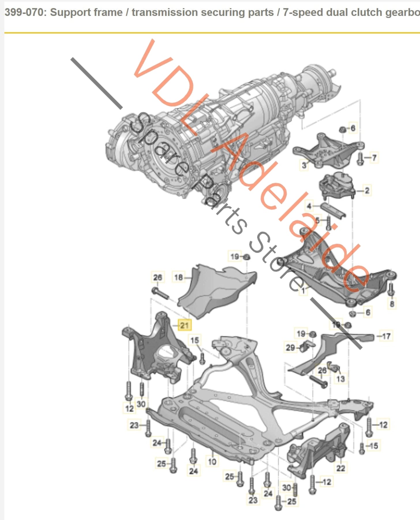 Audi A4 B9 A5 F5 Aluminium Front K-Frame Suspension Bracket Right 8W0399296E 8W0399296E