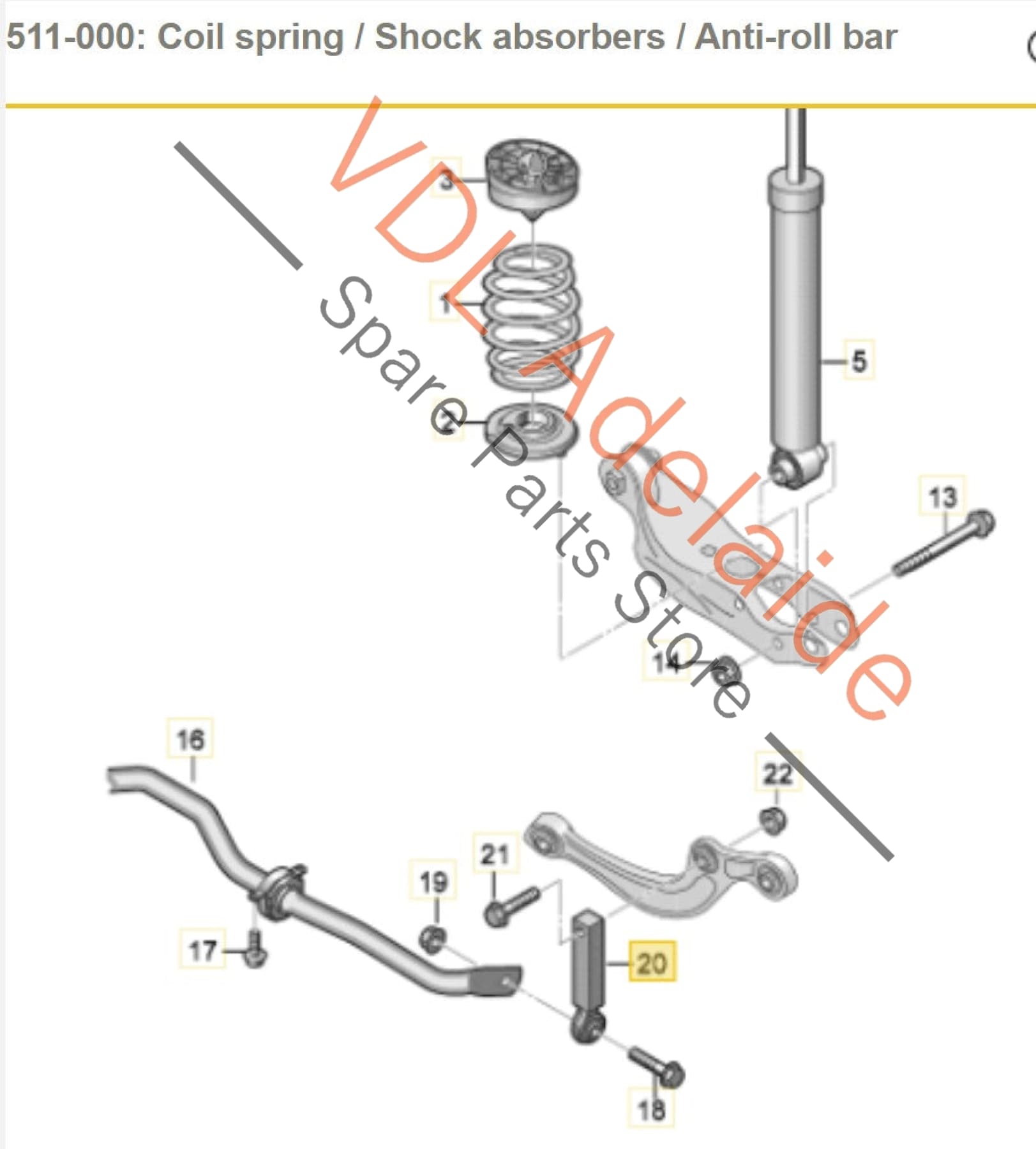 2x Audi A4 B9 A5 F5 Rear Swaybar Coupling Rod Linkages 8W0505465B 8W0505465B