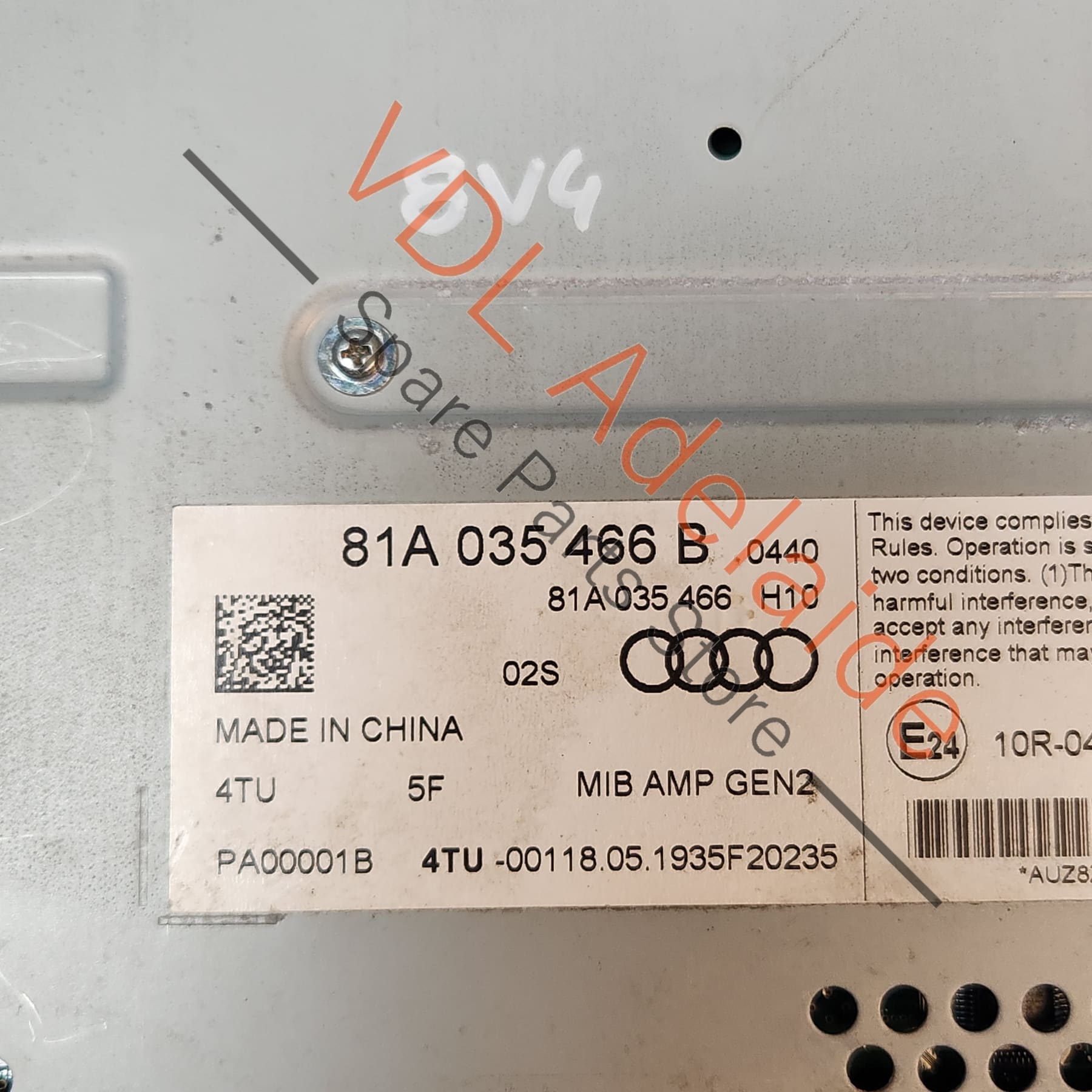 Audi A3 S3 RS3 8V Audio Amplifier for Premium B&O Sound 81A035466B 81A035466B