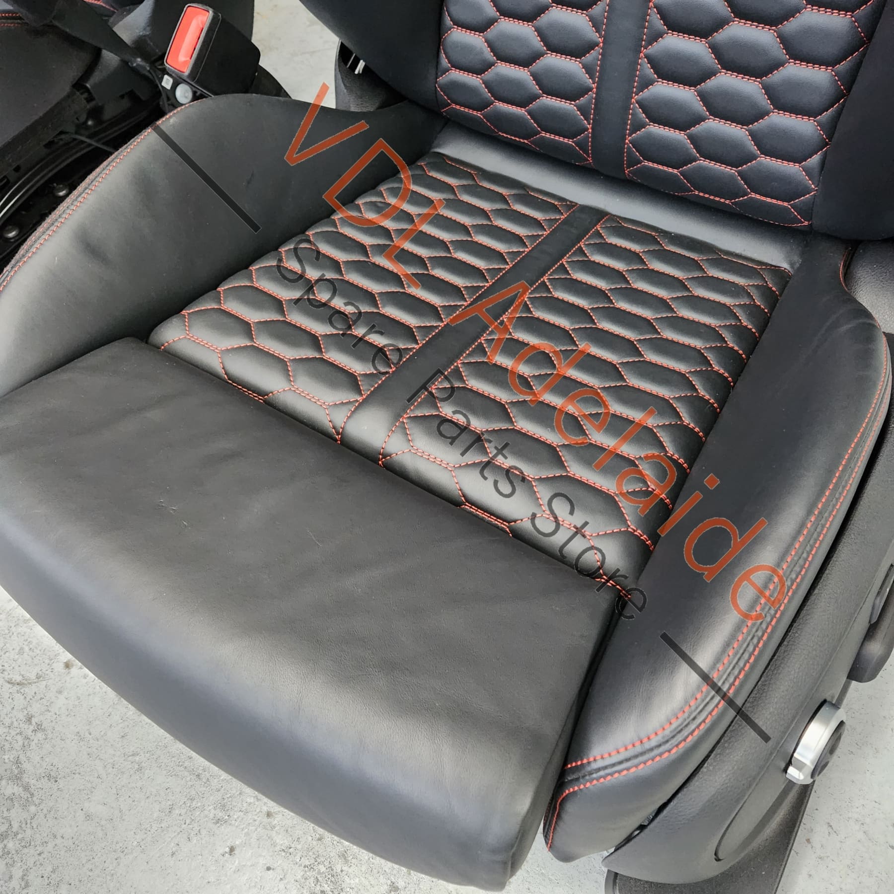 Audi RS5 Set of Front & Rear Seats Honeycomb Design Red Stitch 8W6881805BFMCB