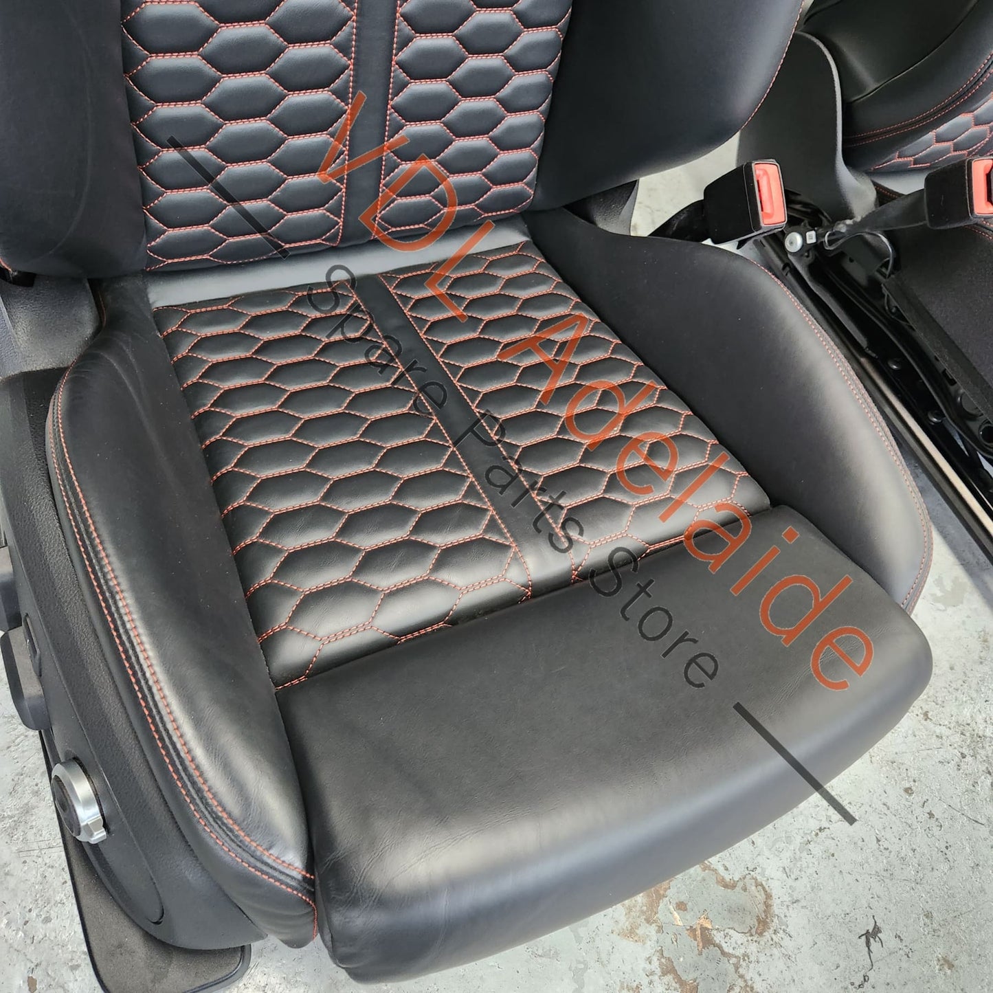 Audi RS5 Set of Front & Rear Seats Honeycomb Design Red Stitch 8W6881805BFMCB