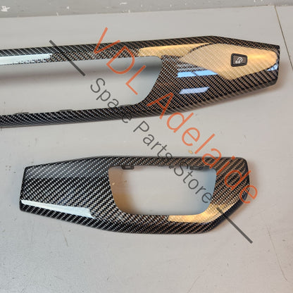 Genuine OEM Audi RS5 Complete Set of Interior High Gloss Carbon Trim Panels 7 Pieces for RHD 8W2853190AE6T3