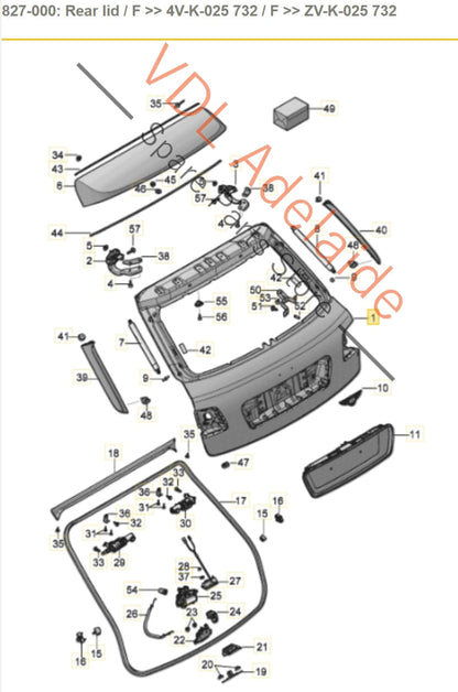 Genuine OEM Bentley Bentayga Rear Hatch Boot Trunk Panel 36A827025G