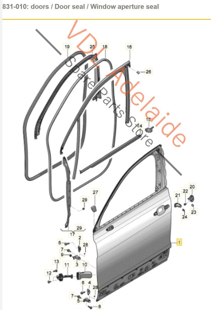 Genuine OEM Bentley Bentayga Front Left Door Shell Panel 36A831051B