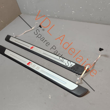 8W0947417C Genuine Audi RS5 F5 B9 Front Illuminated Sill Trim Strips Left & Right 8W0947417C 9B9 8W0947418C 9B9