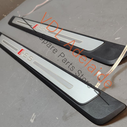 8W0947417C Genuine Audi RS5 F5 B9 Front Illuminated Sill Trim Strips Left & Right 8W0947417C 9B9 8W0947418C 9B9