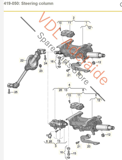 8W0419501B Audi A5 S5 RS5 F5 B9 Steering Column 8W0419501B