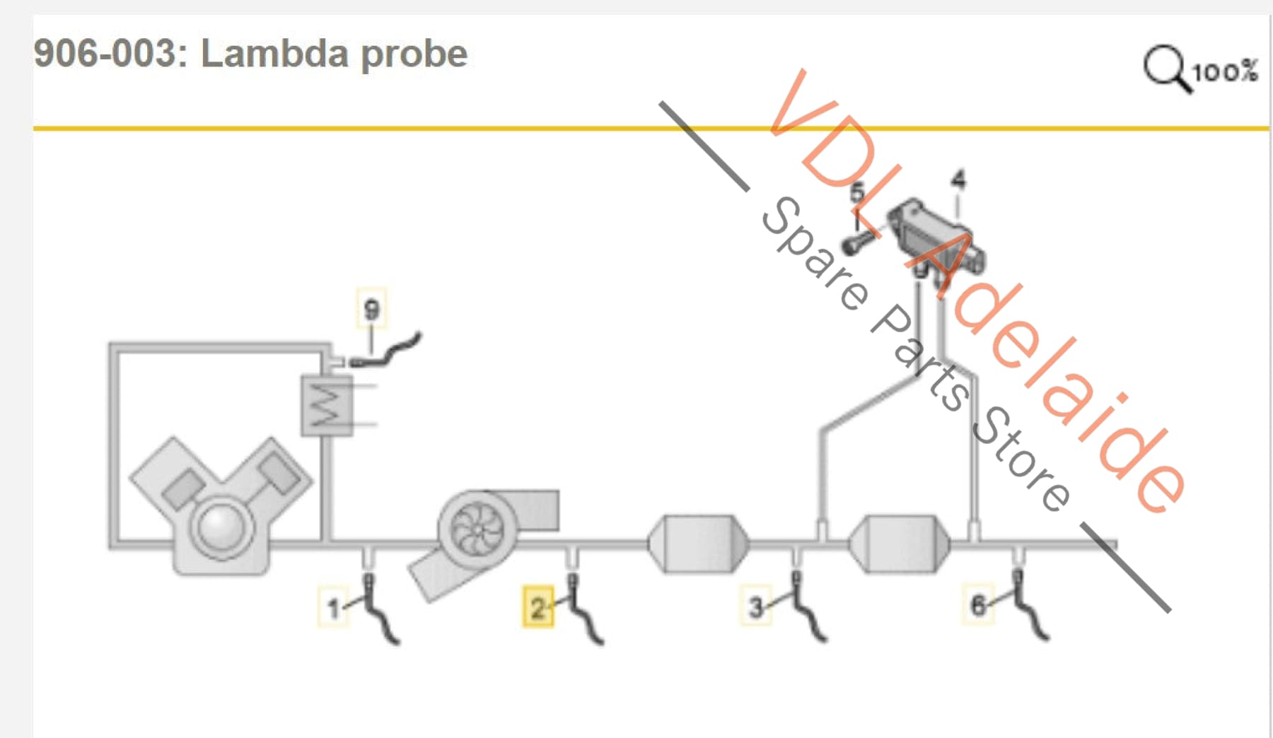 06M906265A Audi RS5 F5 B9 Oxygen Sensor Lambda Probe Upstream Left Pre-Cat 06M906265A