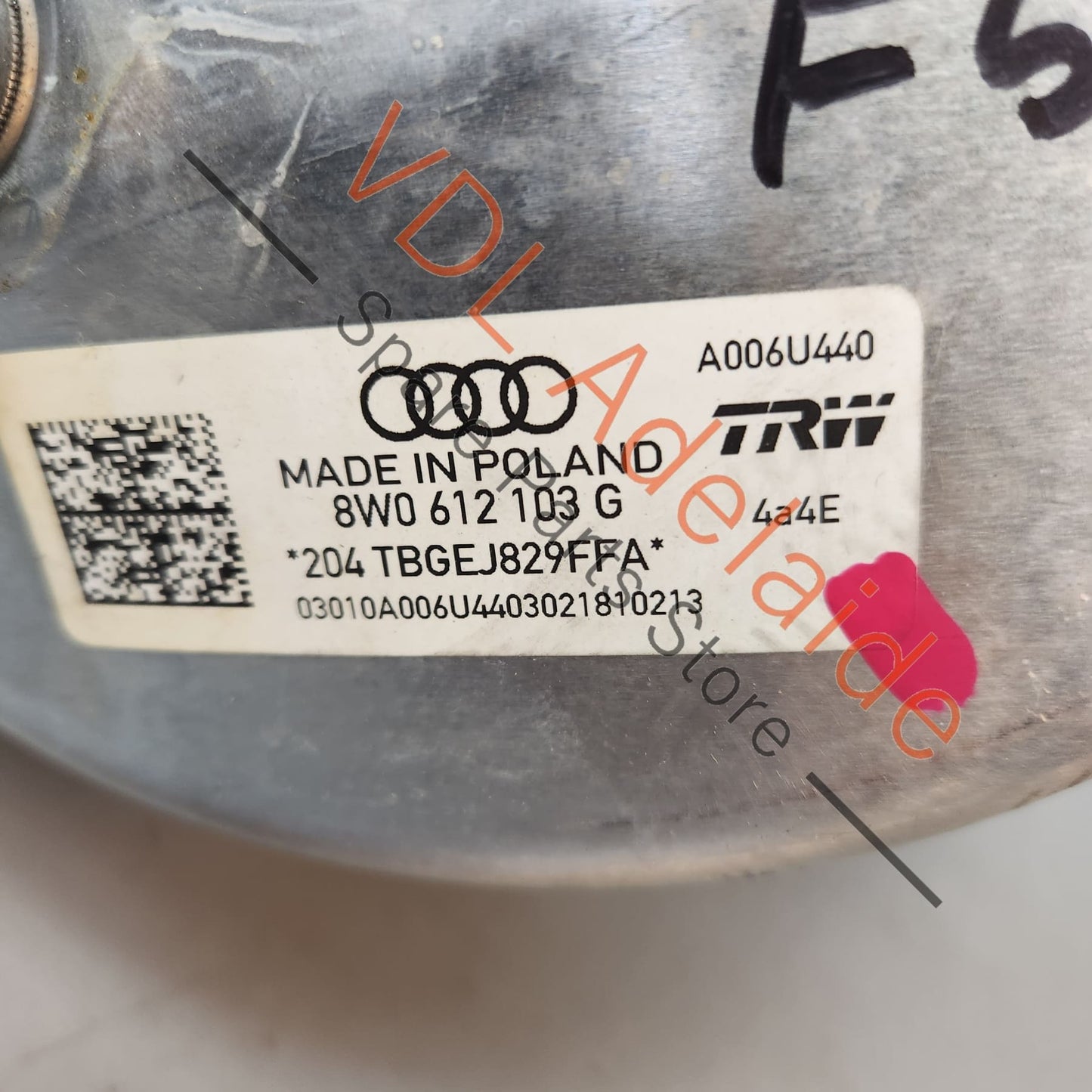 8W0612103G Audi 2017-2022 Brake Vacuum Servo Booster 8W0612107B 8W0612107C 8W0612103G