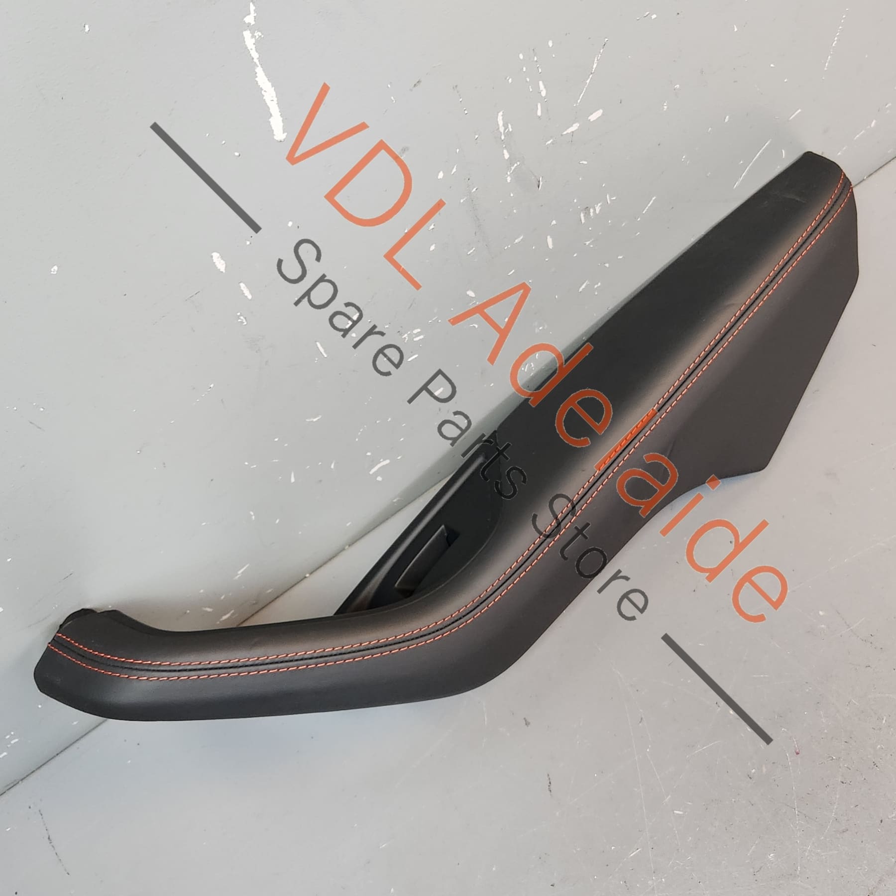 8W0867374B Audi RS5 F5 B9 Black Leather Red Stitch Rear Right Interior Door Handle Trim 8W0867374B