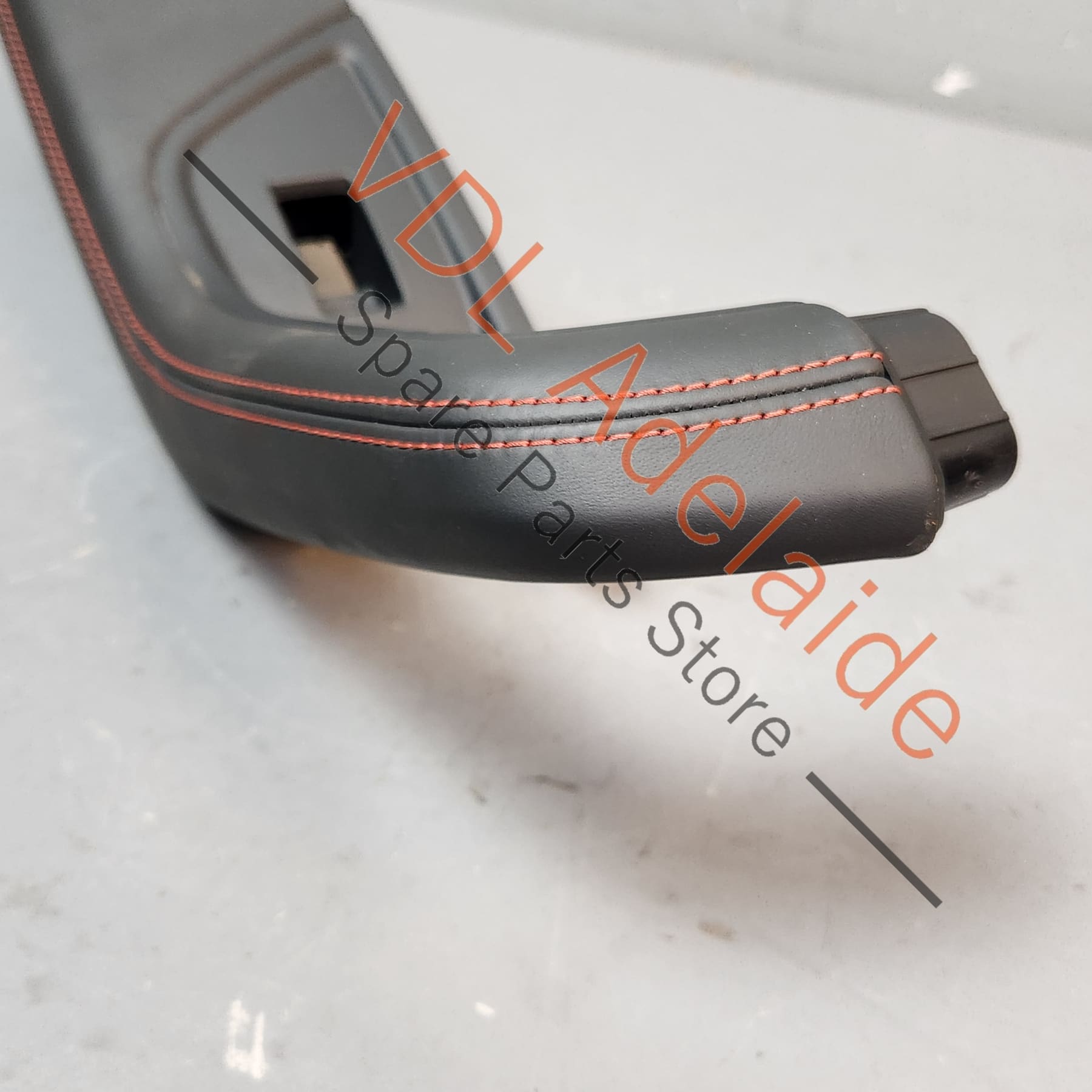 8W0867373B Audi RS5 F5 B9 Black Leather Red Stitch Rear Left Interior Door Handle Trim 8W0867373B