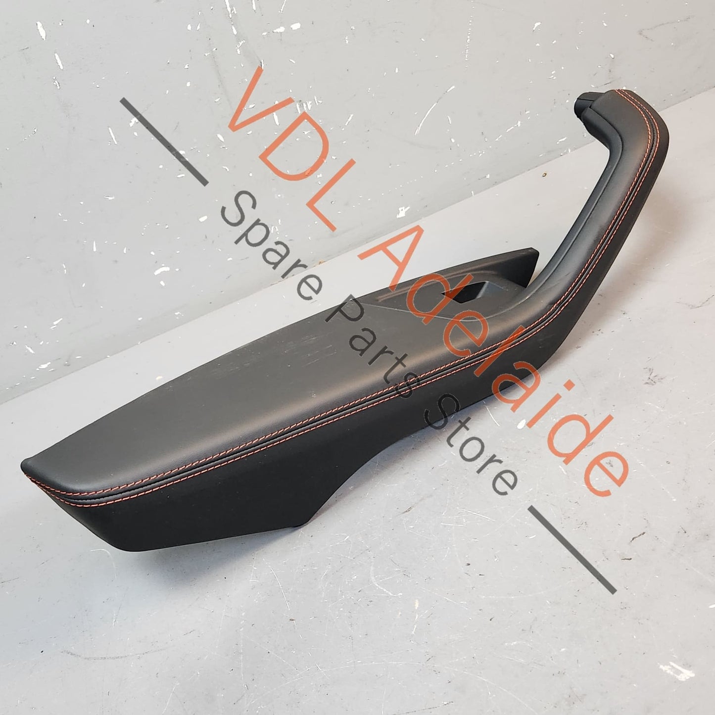 8W0867373B Audi RS5 F5 B9 Black Leather Red Stitch Rear Left Interior Door Handle Trim 8W0867373B