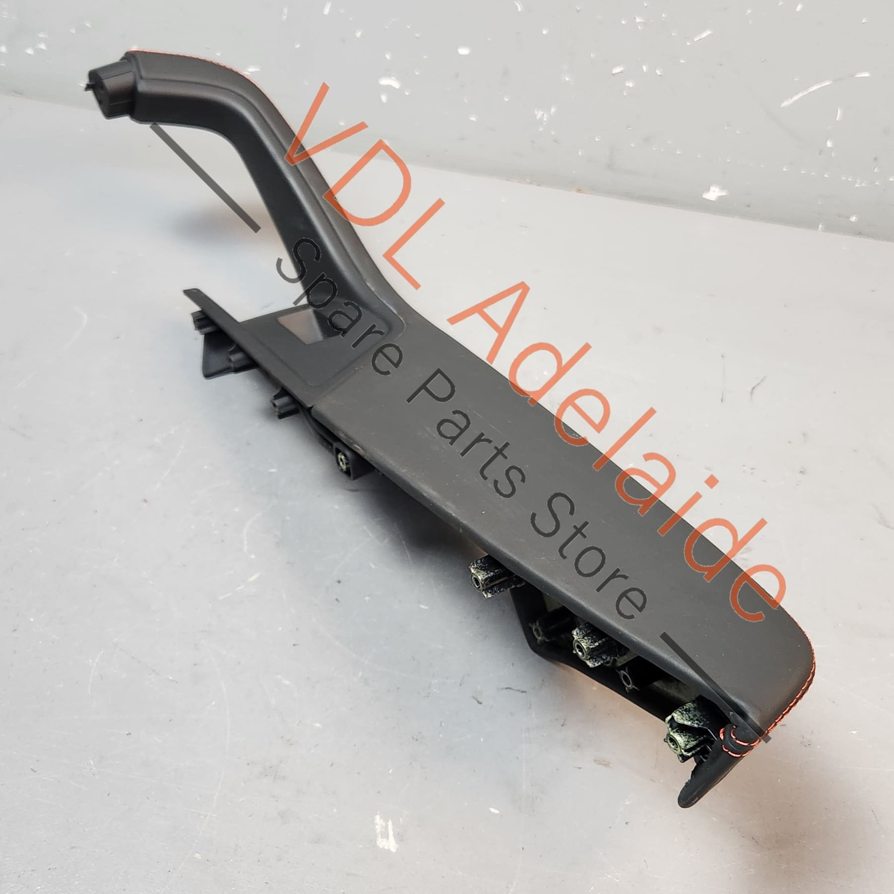 8W0867373B Audi RS5 F5 B9 Black Leather Red Stitch Rear Left Interior Door Handle Trim 8W0867373B