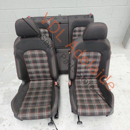    VW Golf Gti MK7.5 Set of Tartan Sport Bucket Seats Only 27xxxkm