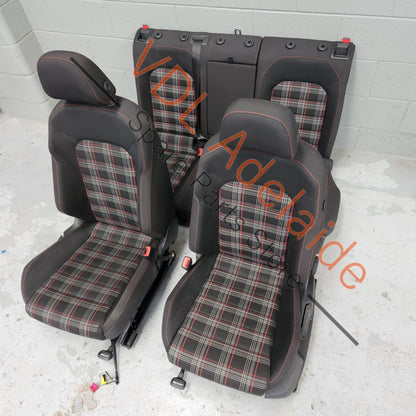    VW Golf Gti MK7.5 Set of Tartan Sport Bucket Seats Only 27xxxkm