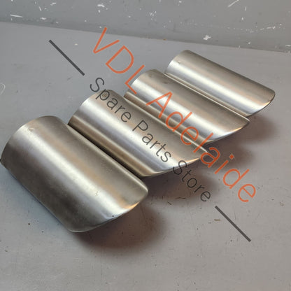 9A725382340 9A725382345 9A725382440 Porsche Panamera 971 S Sport Exhaust Outlet Tip Tail pipe Set Brushed Stainless