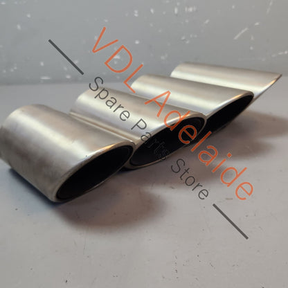 9A725382340 9A725382345 9A725382440 Porsche Panamera 971 S Sport Exhaust Outlet Tip Tail pipe Set Brushed Stainless