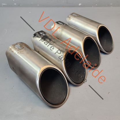 9A725382340 9A725382345 9A725382440 Porsche Panamera 971 S Sport Exhaust Outlet Tip Tail pipe Set Brushed Stainless