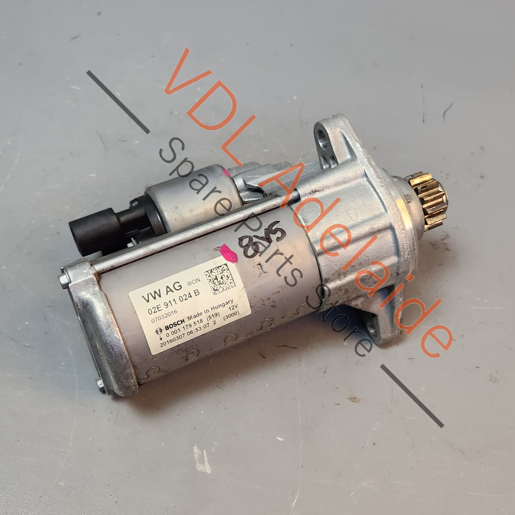 02E911024B   Audi RS3 8V 1.1kw Starter Motor 02E911024B Bosch for 2.5L 5Cyl Cars