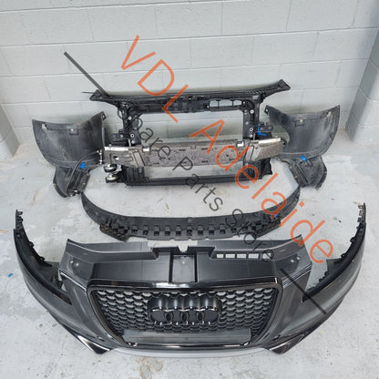 8P0 807 105 S 8P0 805 588 L Audi S3 8P Front Clip Bumper Radiator Support Grille Fender Liners Complete Nose Clip