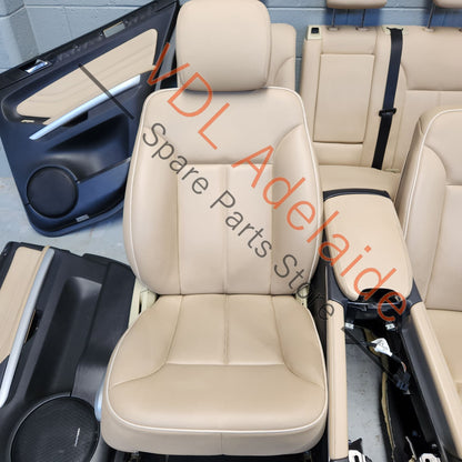     Mercedes W164 ML300 ML350 ML500 Set of Seats Interior Trim Set BUCKSKIN Cream Leather w Door Cards & Carpets