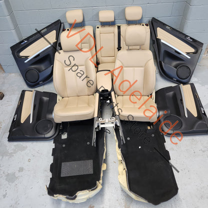     Mercedes W164 ML300 ML350 ML500 Set of Seats Interior Trim Set BUCKSKIN Cream Leather w Door Cards & Carpets