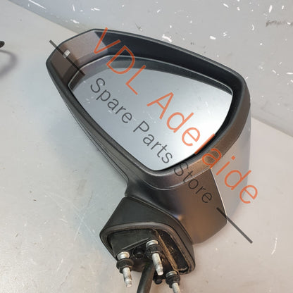 8V7857409C9B9 8V0857527A3Q7 8V0857535D  Audi S3 8V Left Side Exterior Wing Mirror w Lane Change Assist Aluminium Chrome Finish