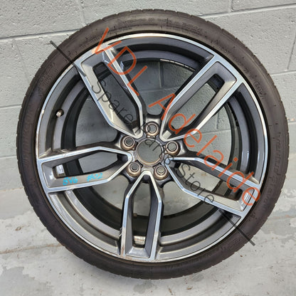 8V0601025AB    Audi S3 8V 19 x 8 ET49 5x112 Machine Finish 5 Double Spoke Alloy Wheel Rim #02