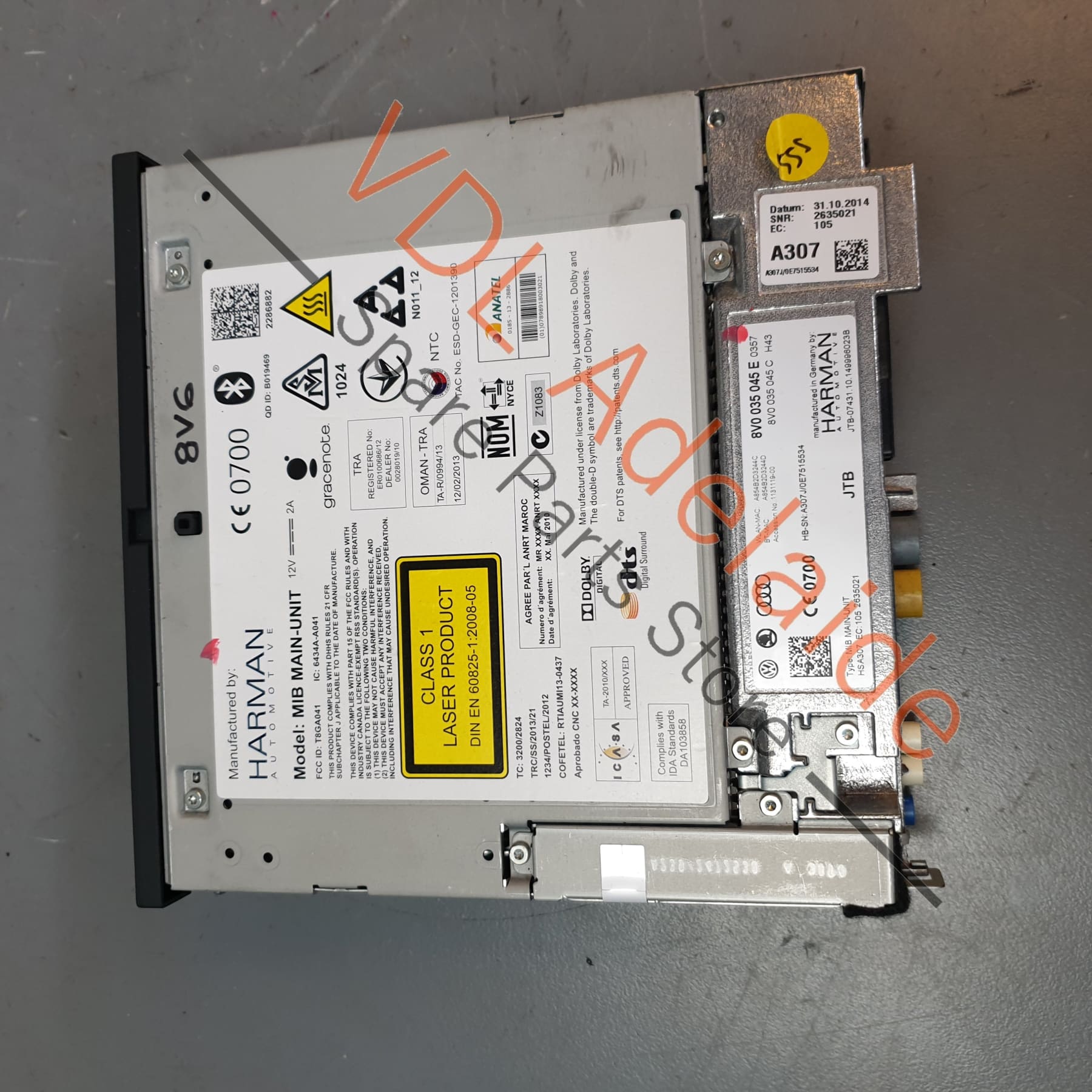 8V0035045E 8V0035045C   Audi S3 Main Infotainment MIB Main Unit  8V0035045E